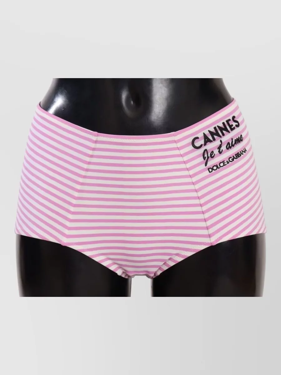 Dolce&Gabbana silk high-waist bikini briefs