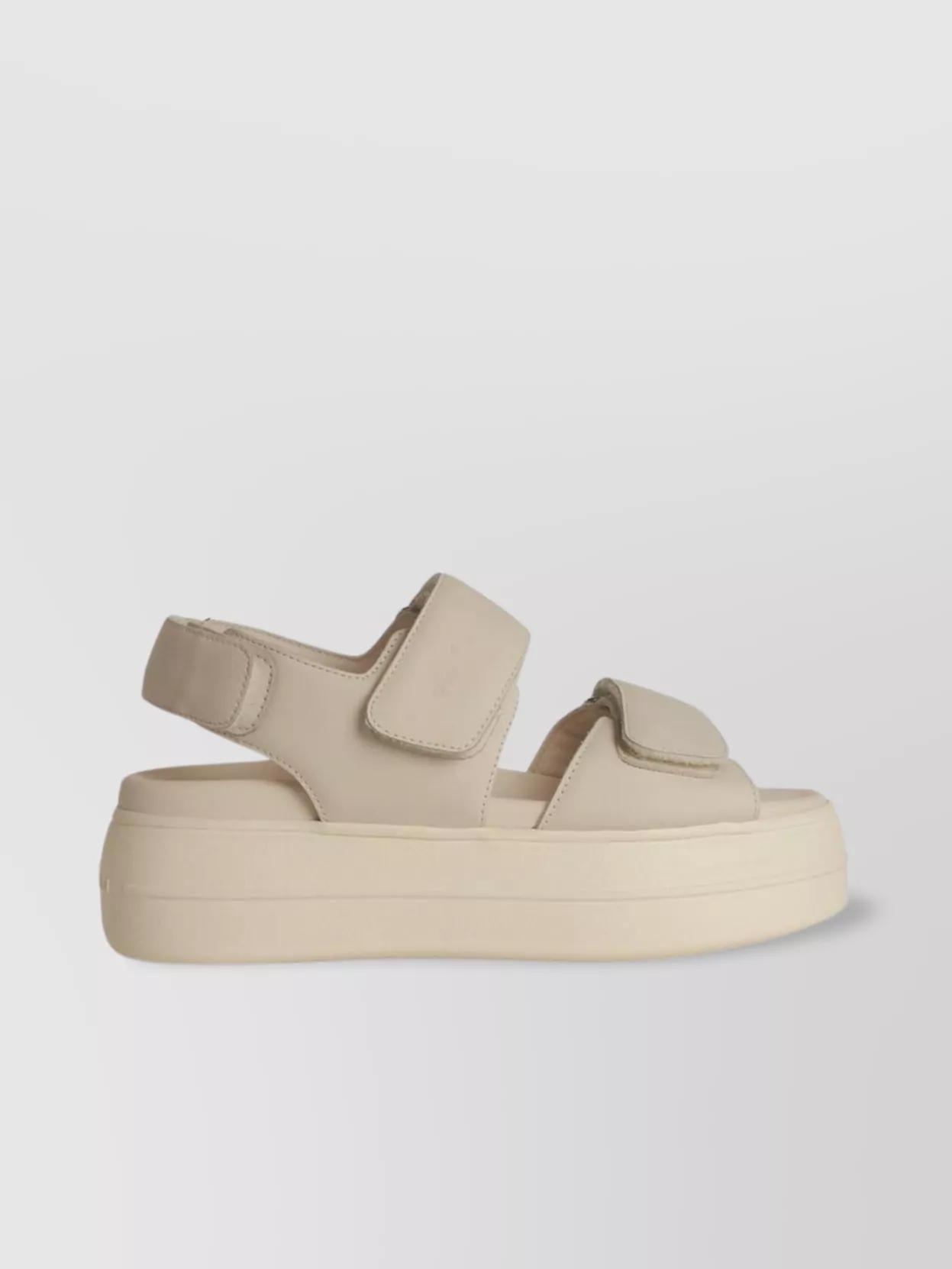 Hogan Leather Sandals With Open Back And Platform Sole