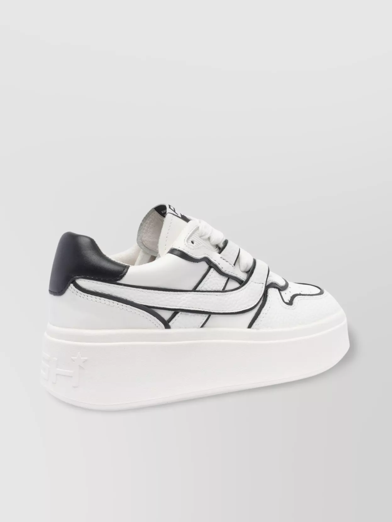 Ash Low Top Leather Platform Sneakers In White