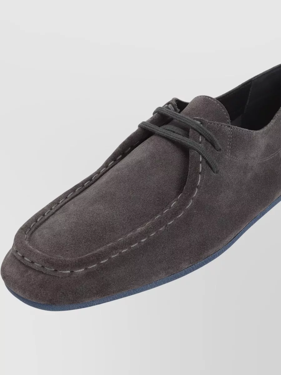 Jil Sander Suede Lace-Up Loafers