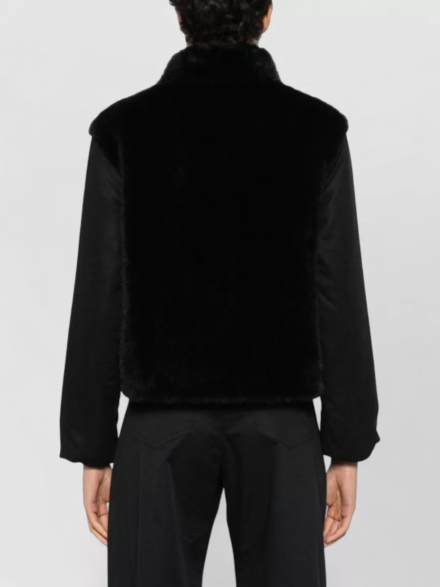 Herno Silk Cashmere Faux Fur Puffer Jacket