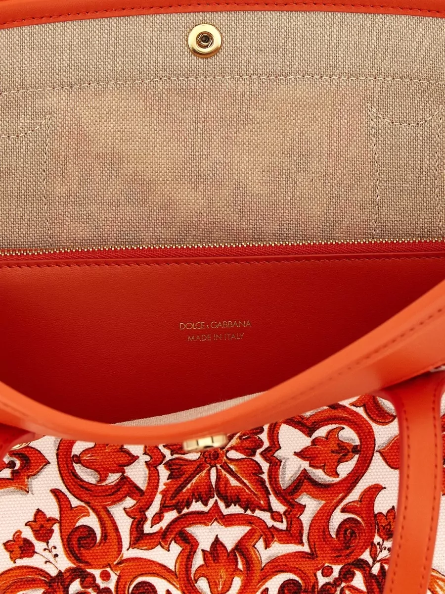 Dolce&Gabbana Small Shopping Canvas Shoulder Bag