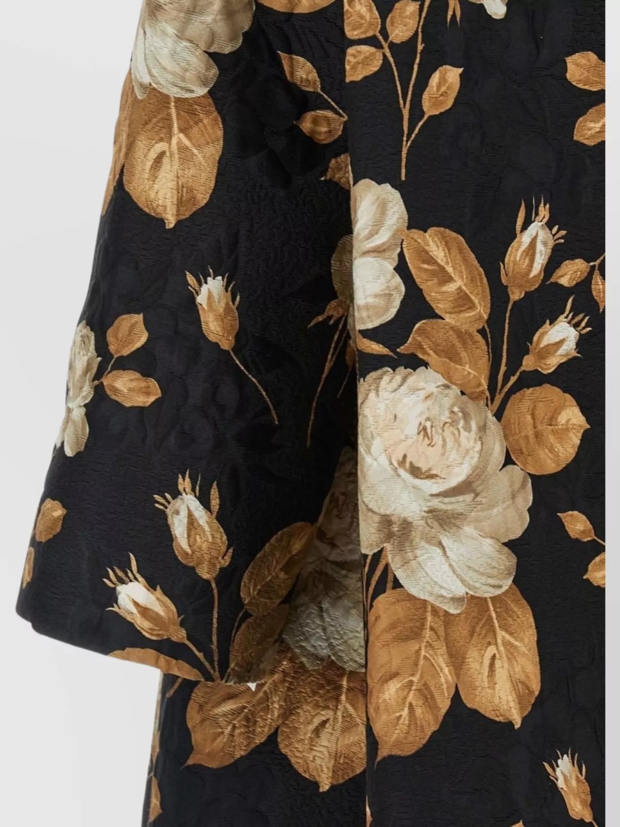 Dolce&Gabbana Embroidered Floral Pattern Coat With Long Sleeves