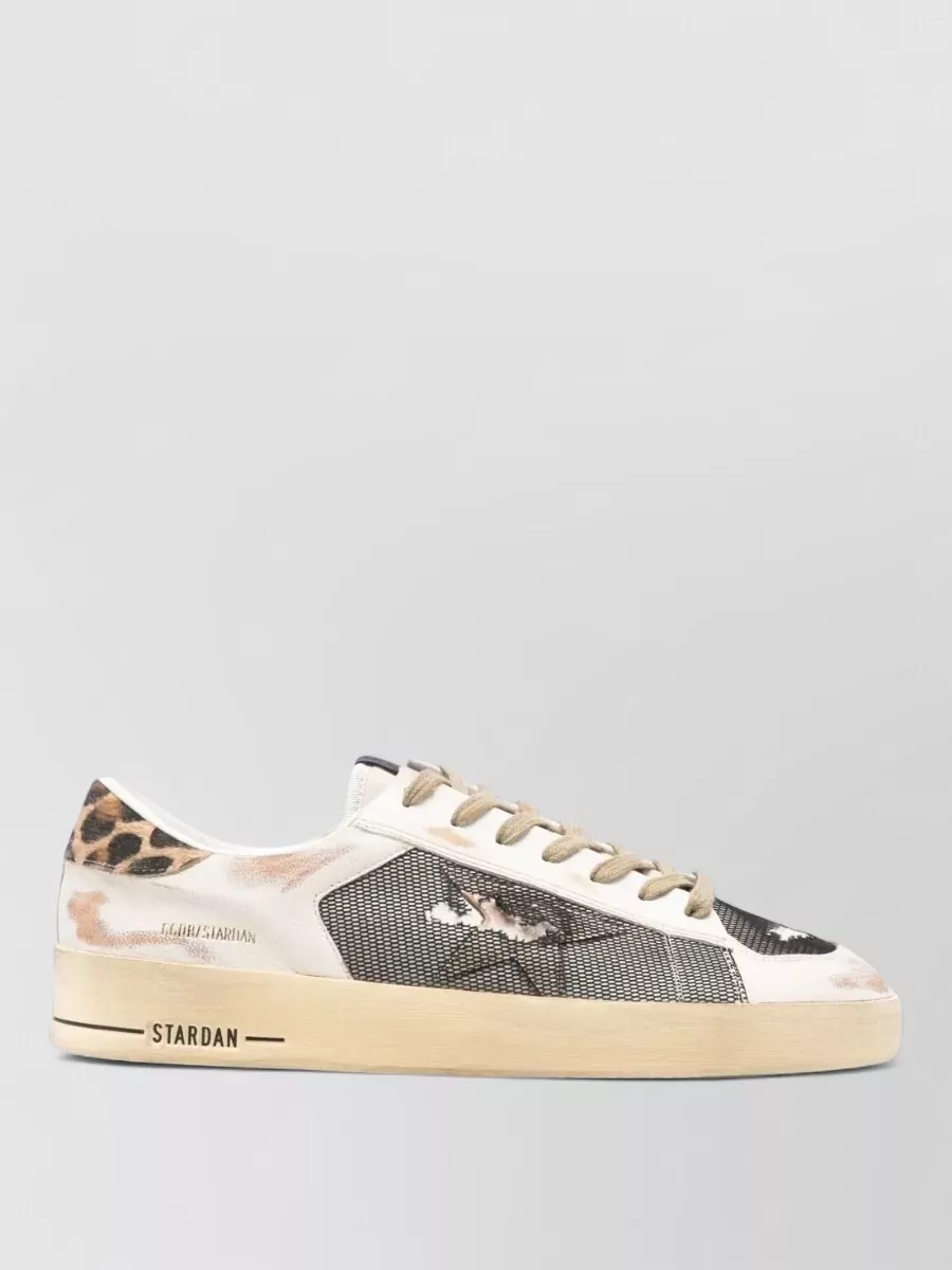 Golden Goose leather and mesh low-top sneakers