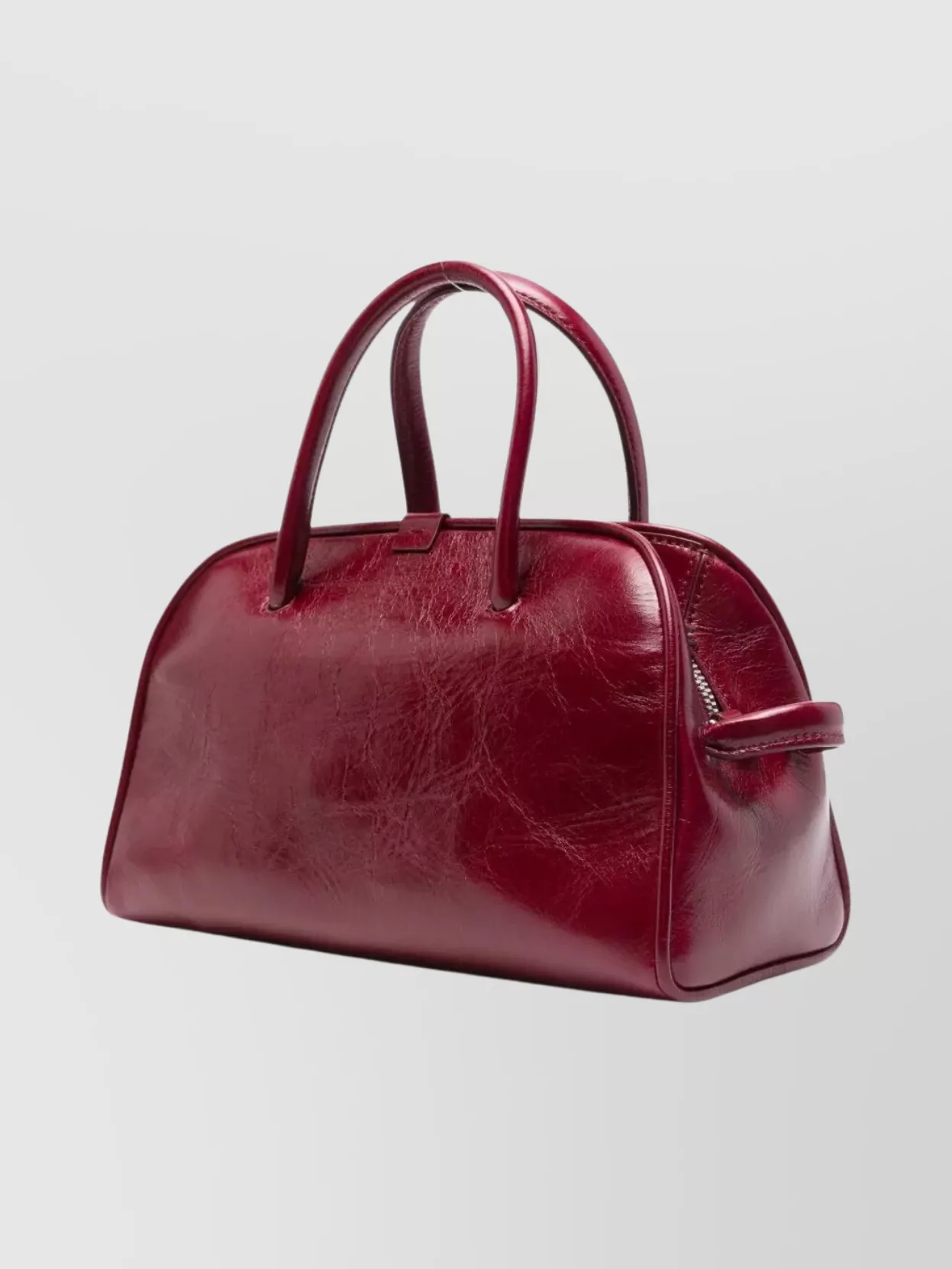 Jacquemus Curved Leather Shoulder Bag With Knot Detail