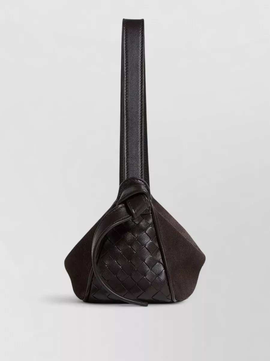 Bottega Veneta knot lock small leather clutch bag