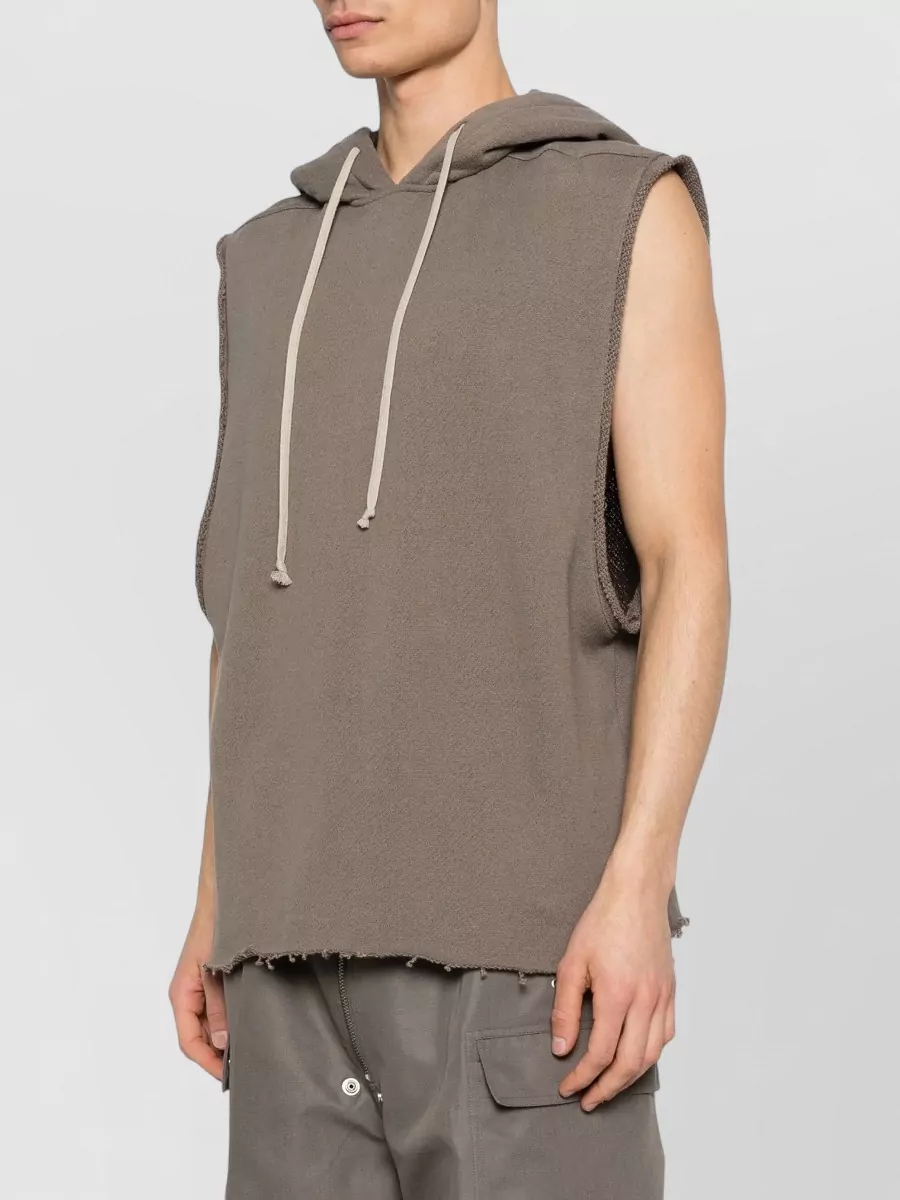 Rick Owens Sleeveless Cotton Hoodie