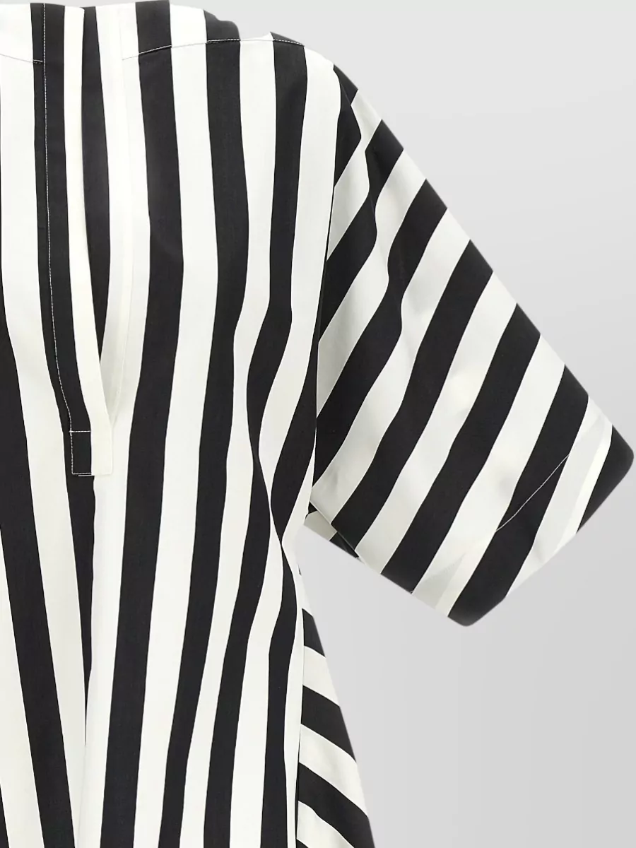 Jacquemus Moisson Tunic Shirt Asymmetric Hem Stripes