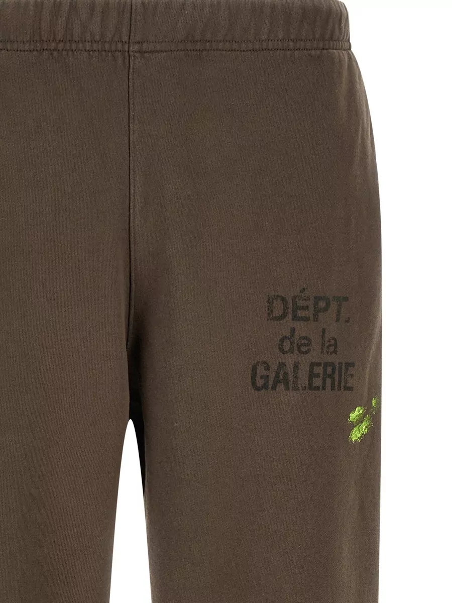Gallery Dept. Cotton Logo Print Straight Leg Track Pants