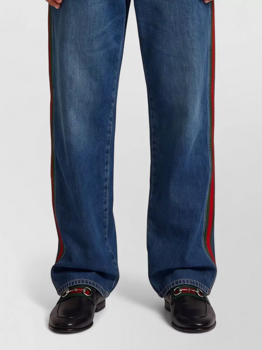 Gucci denim low-rise wide-leg relaxed-fit jeans