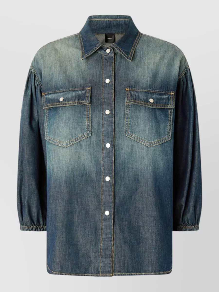 Pinko Denim Short-Sleeve Shirt