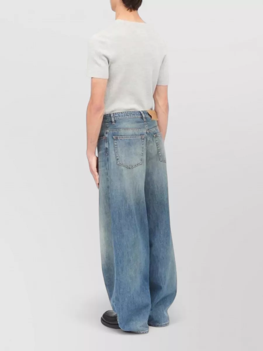 Mm6 Maison Margiela Wide Leg Jeans Five Pocket Trousers