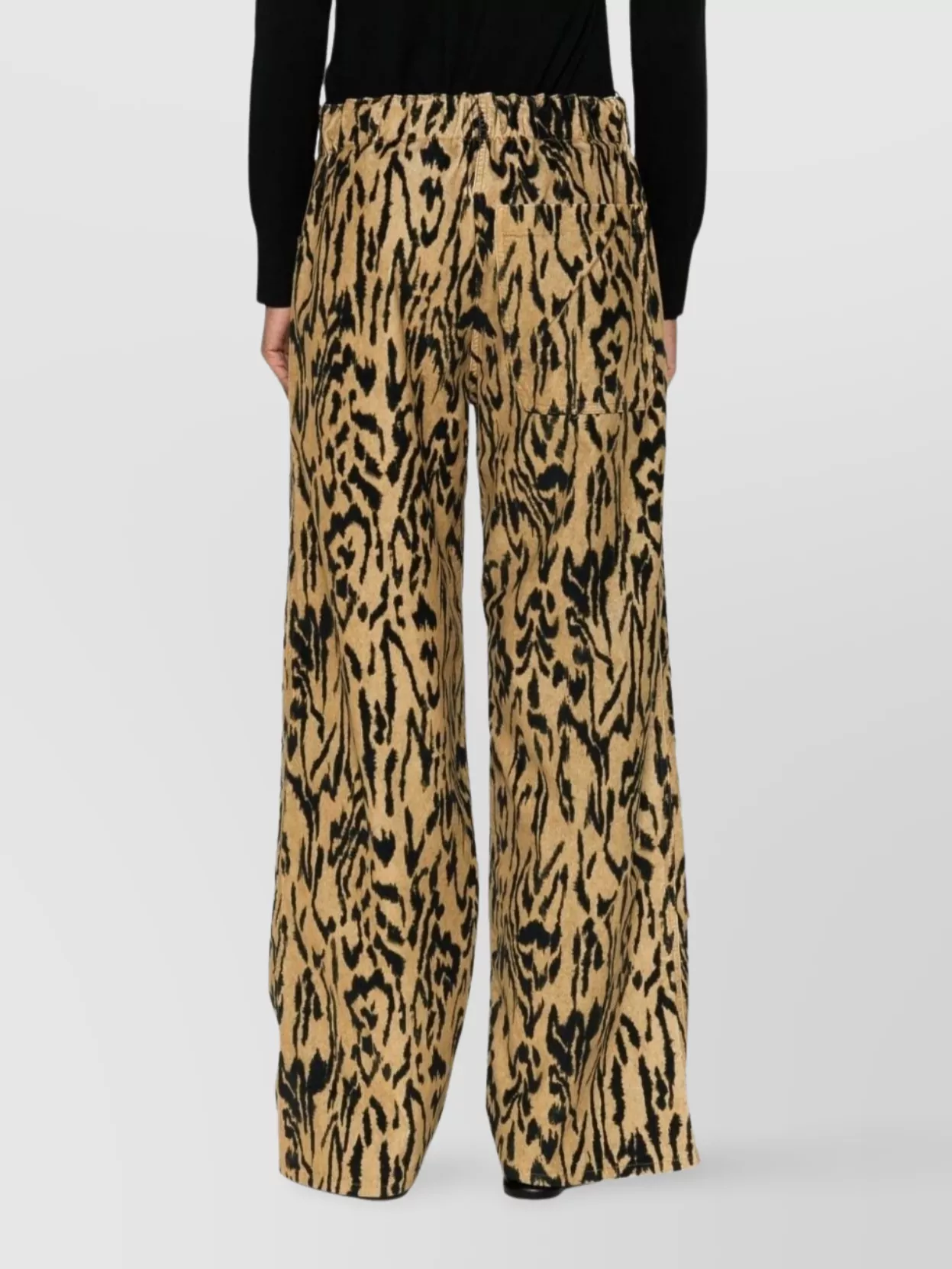 Forte Forte Animal Print Wide Leg Straight Trousers