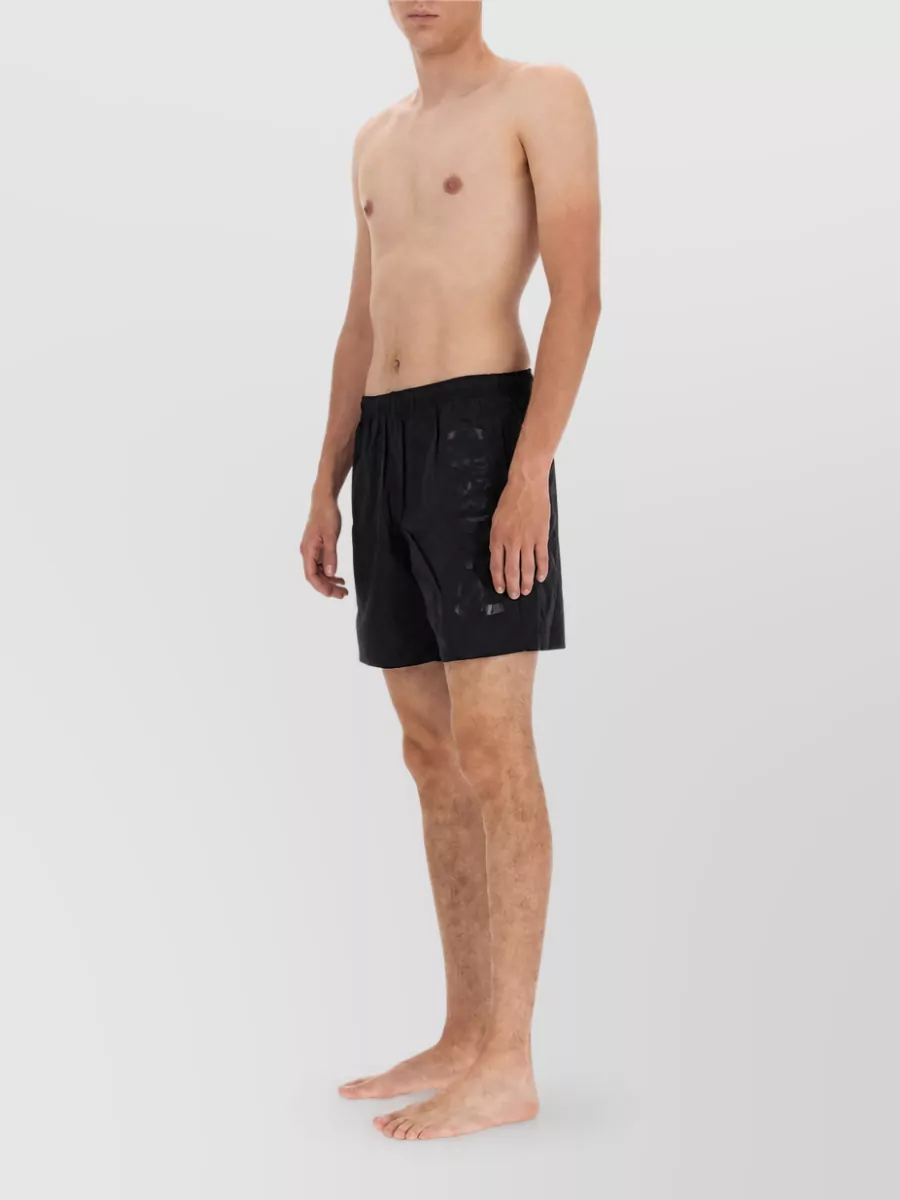Alexander Mcqueen Logo Print Swim Shorts