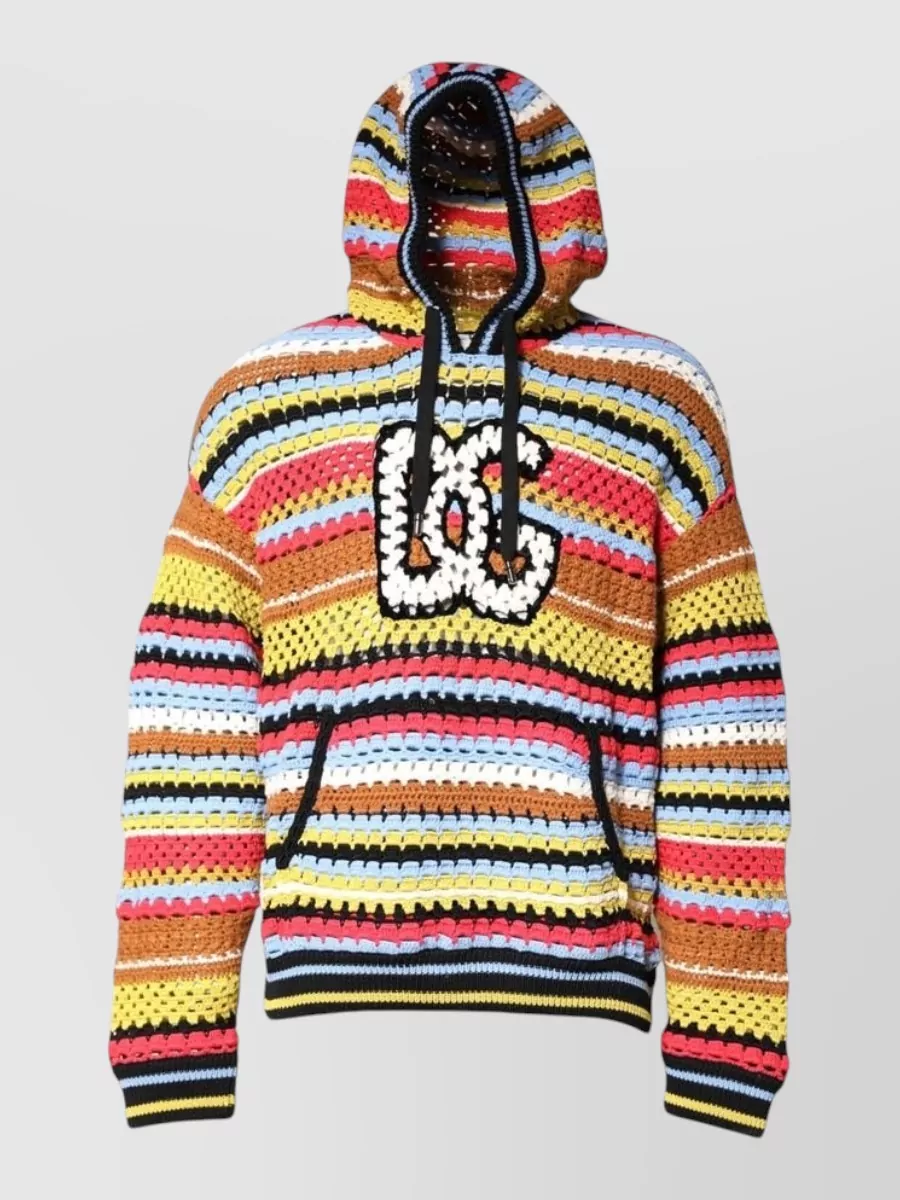Dolce&Gabbana Cashmere crochet-knit hooded sweater