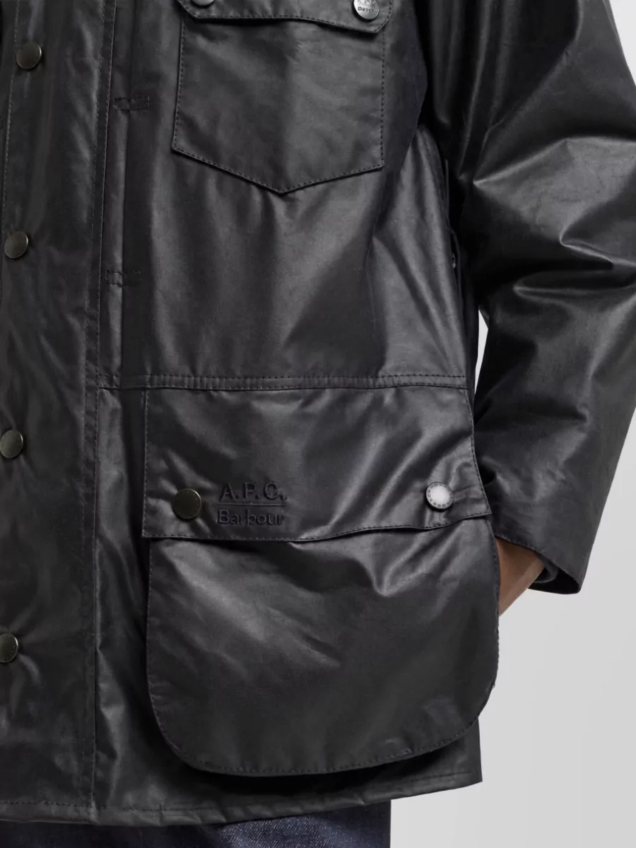 Barbour Waxed Cotton Single Breasted Coat