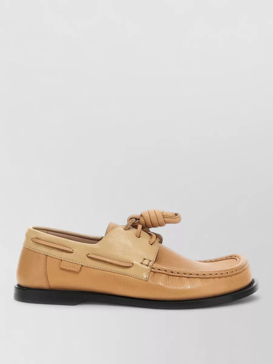 Loewe Campo Loafers Knotted Lace Moc Toe