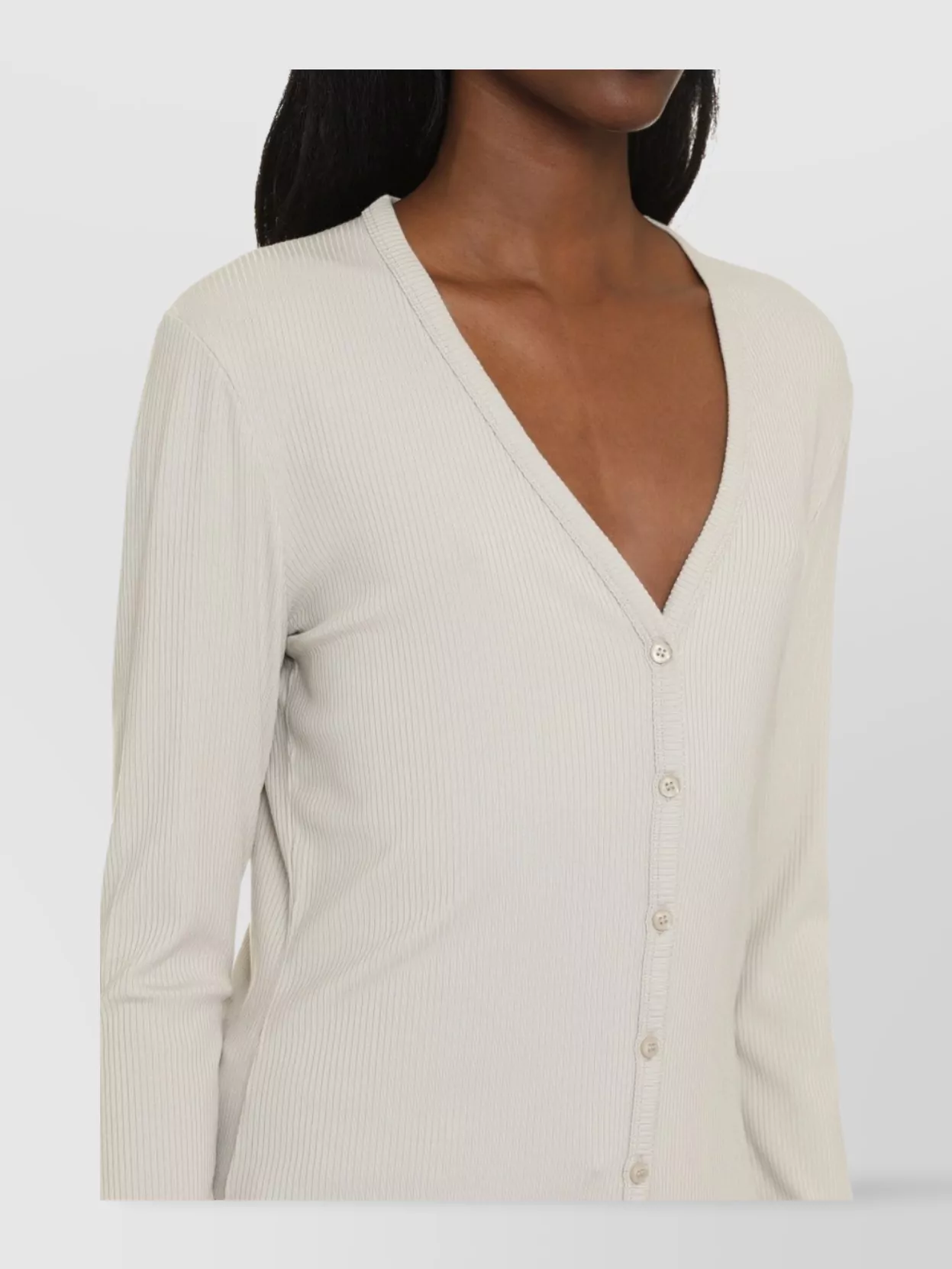 Calvin Klein Ribbed V Neck Cardigan