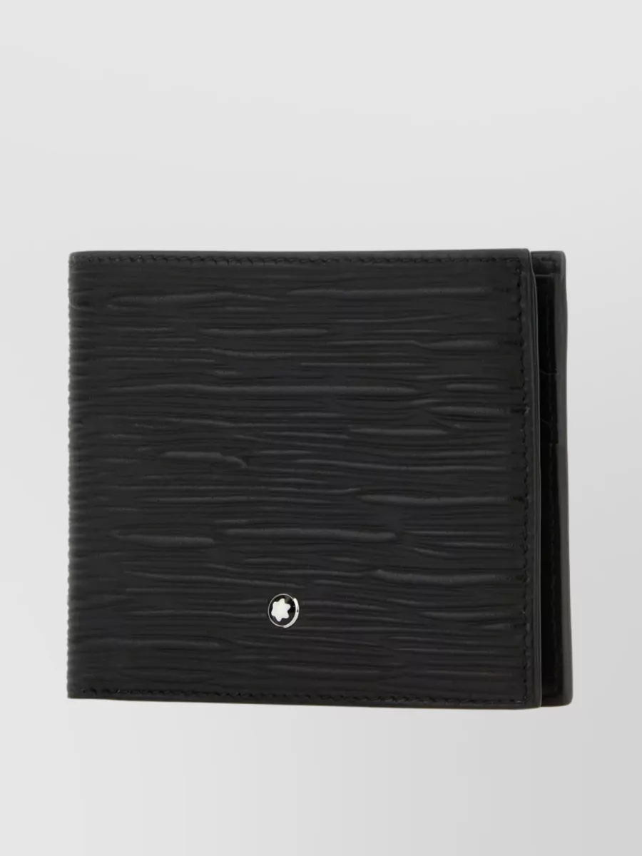 Shop Montblanc Meisterstück Textured Grained Leather Bifold Wallet In Black