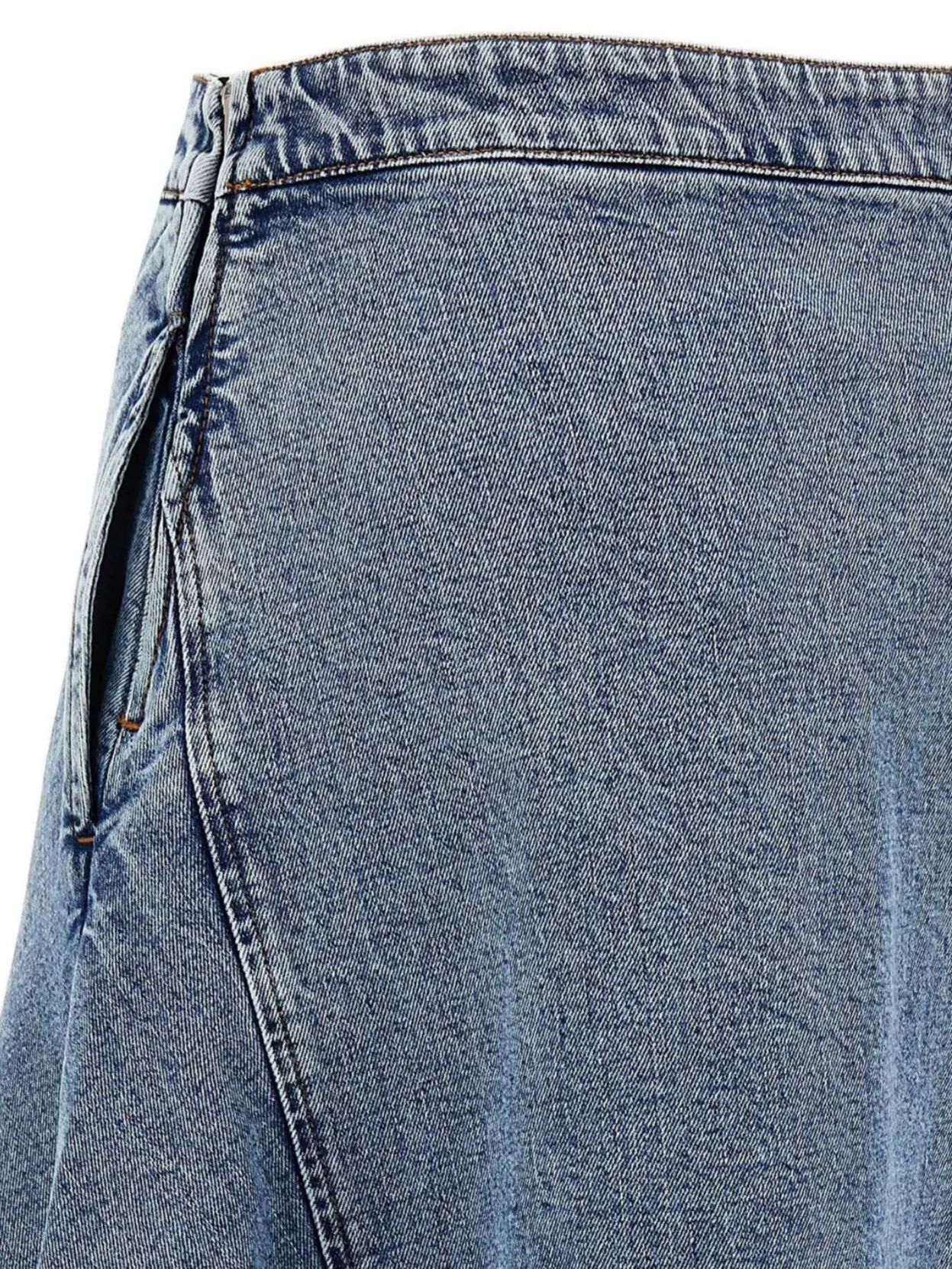 Fabiana Filippi A-line Silhouette Denim Skirt With Seam Detailing