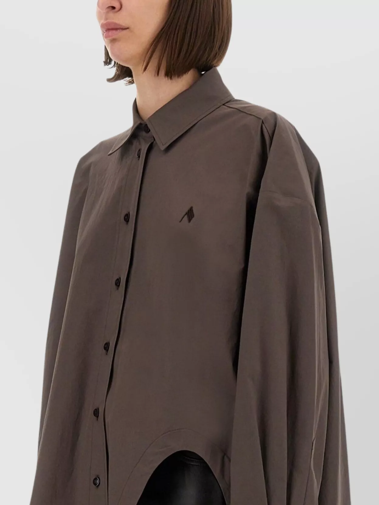 The Attico Shirt "Diana" Asymmetric Hem