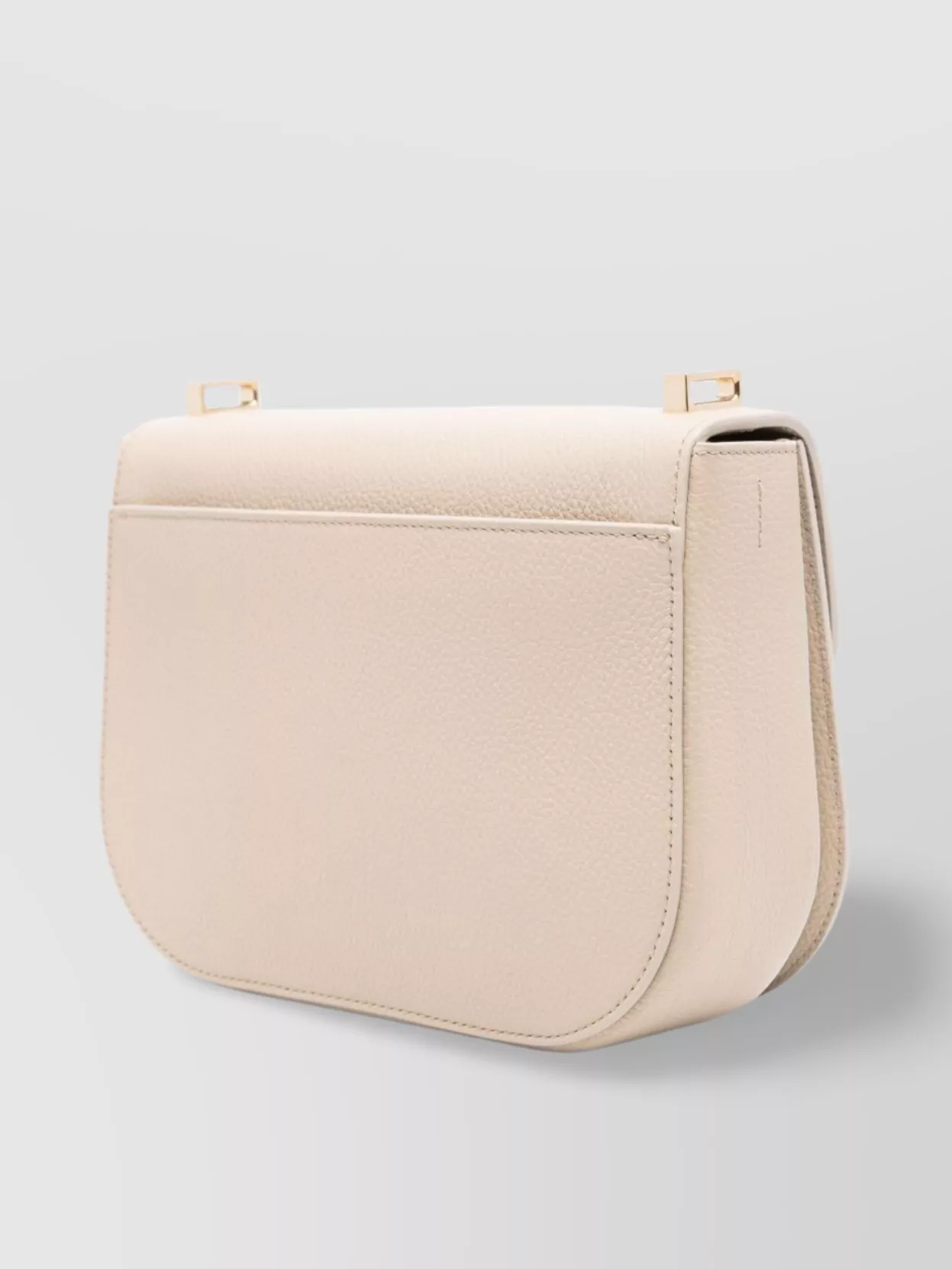 Shop Ferragamo Double Gancini Cross Body Flap Bag In Neutrals