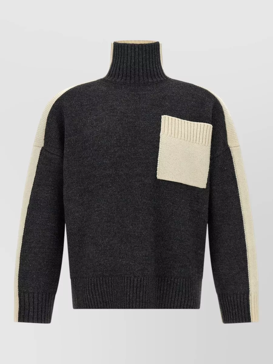 JW Anderson two tone high-neck jumper