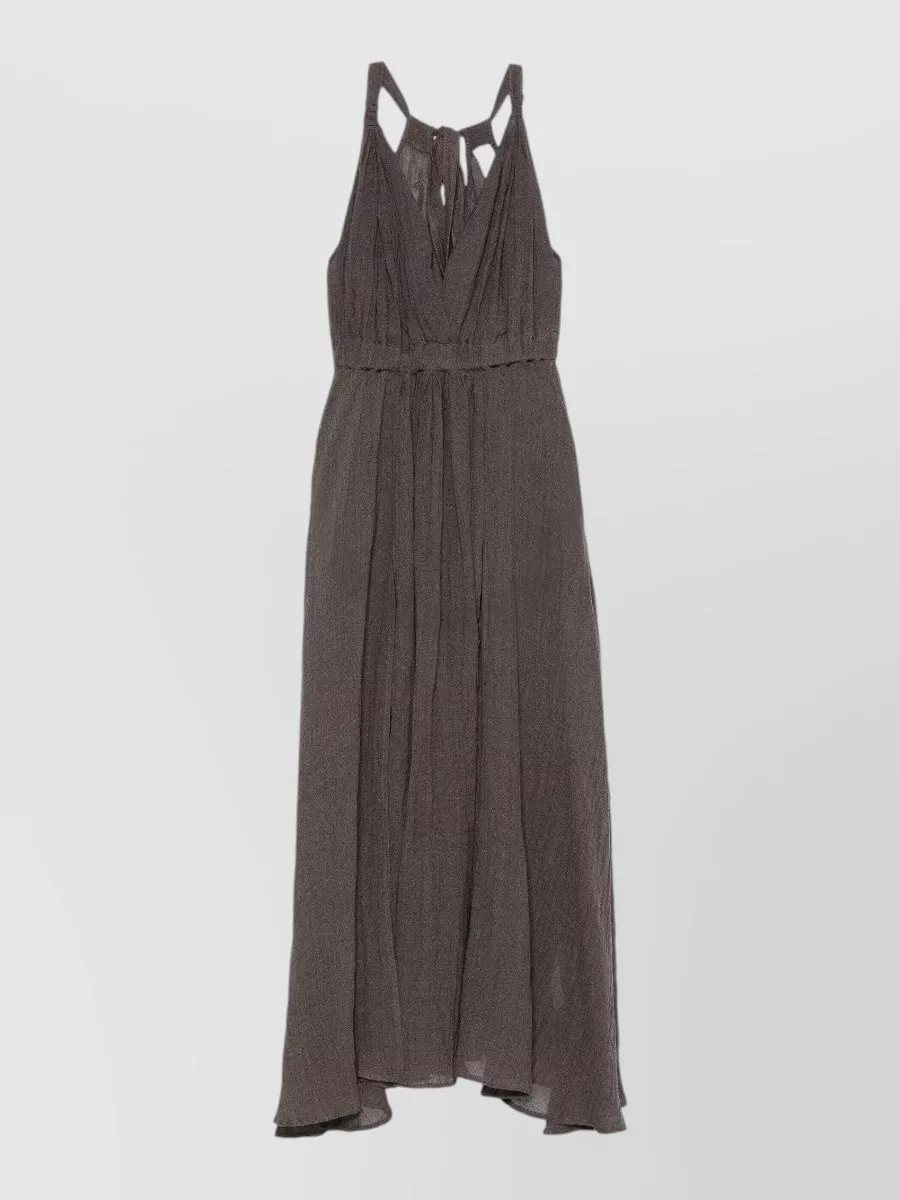 120% Lino Linen v-neck maxi dress