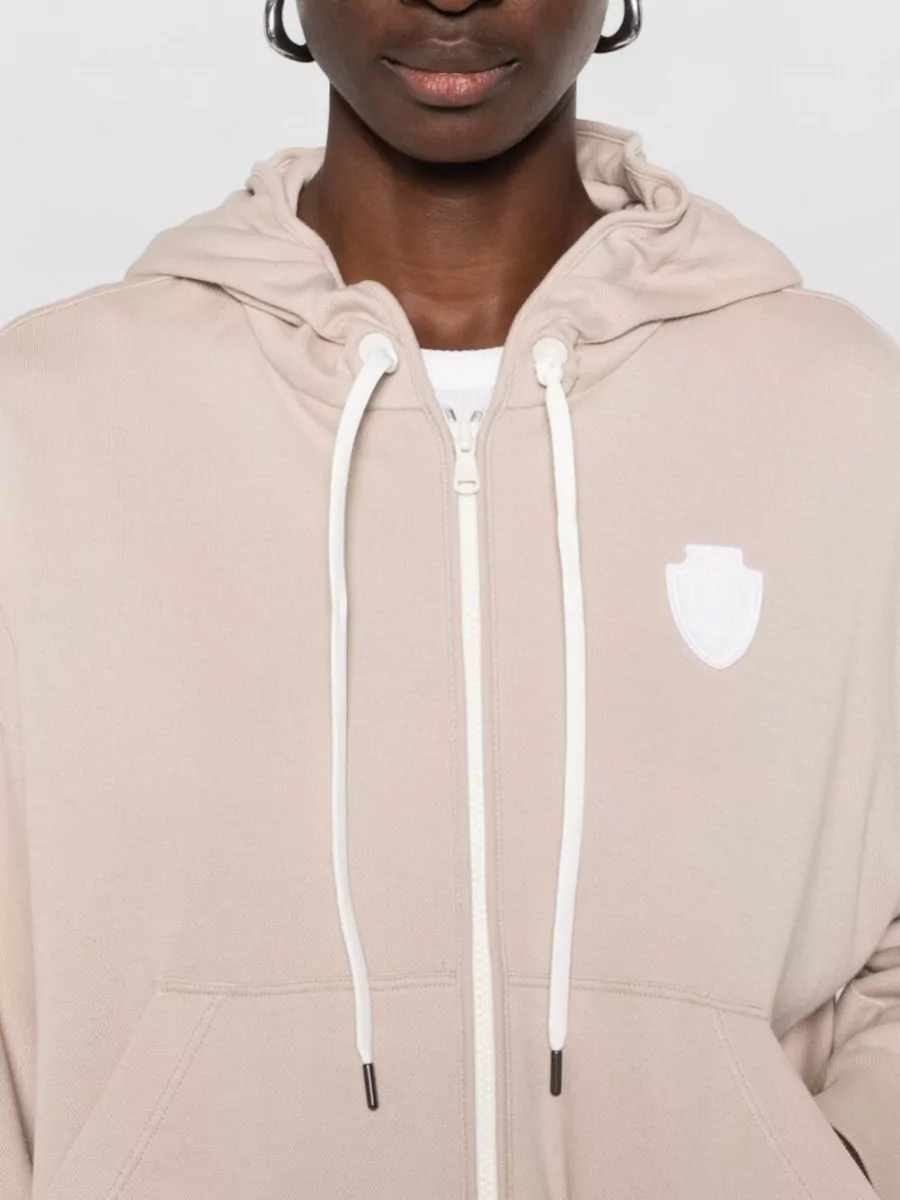 Brunello Cucinelli Cotton Logo-Patch Zip Hoodie