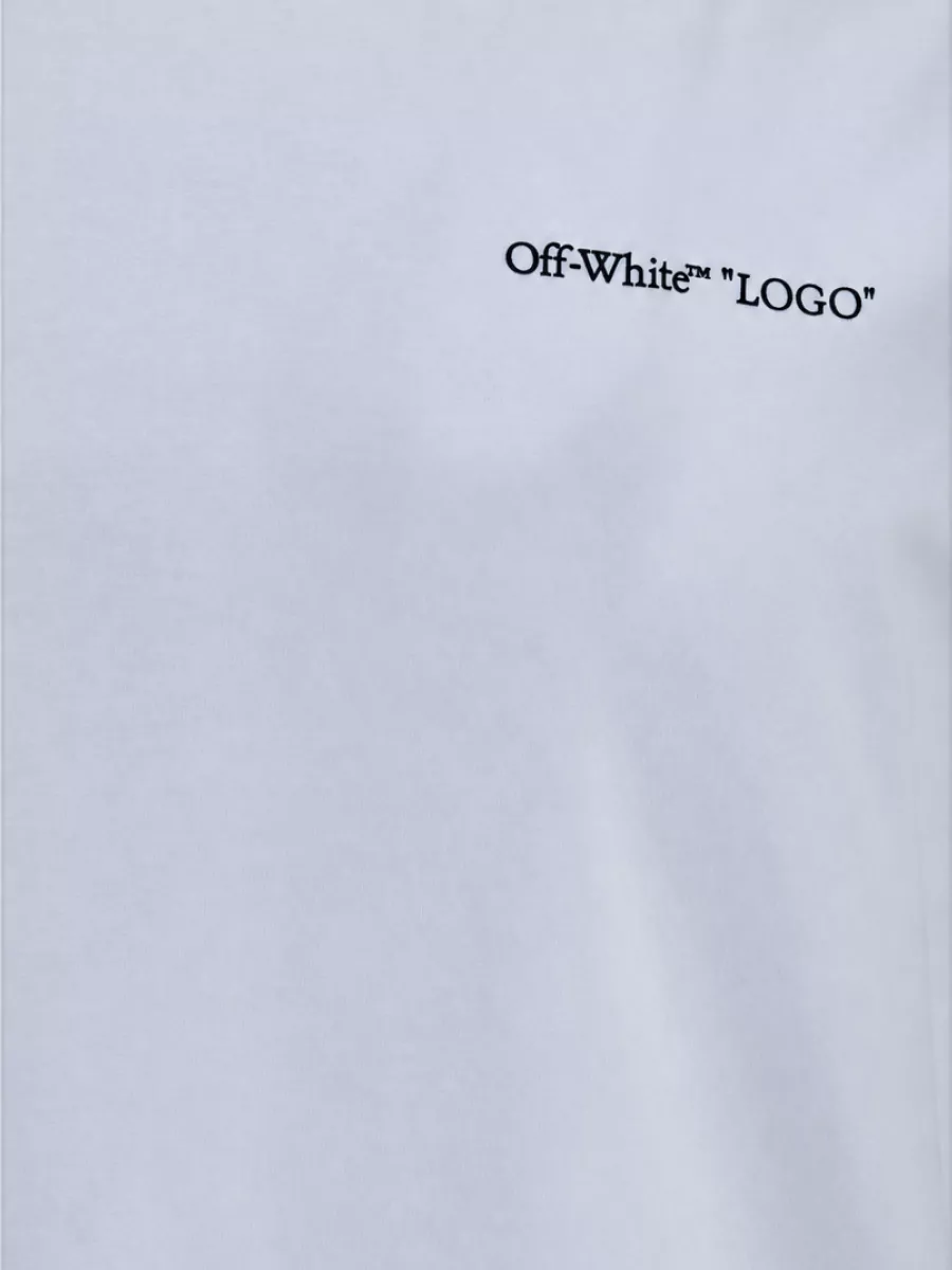 Off-White Cotton Regular-Fit Logo-Print T-Shirt