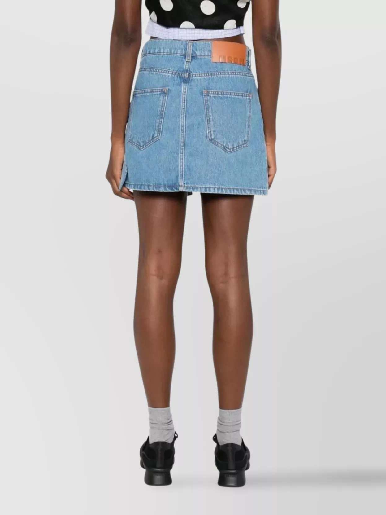 Msgm Jeans Skirt With Pockets And Belt
