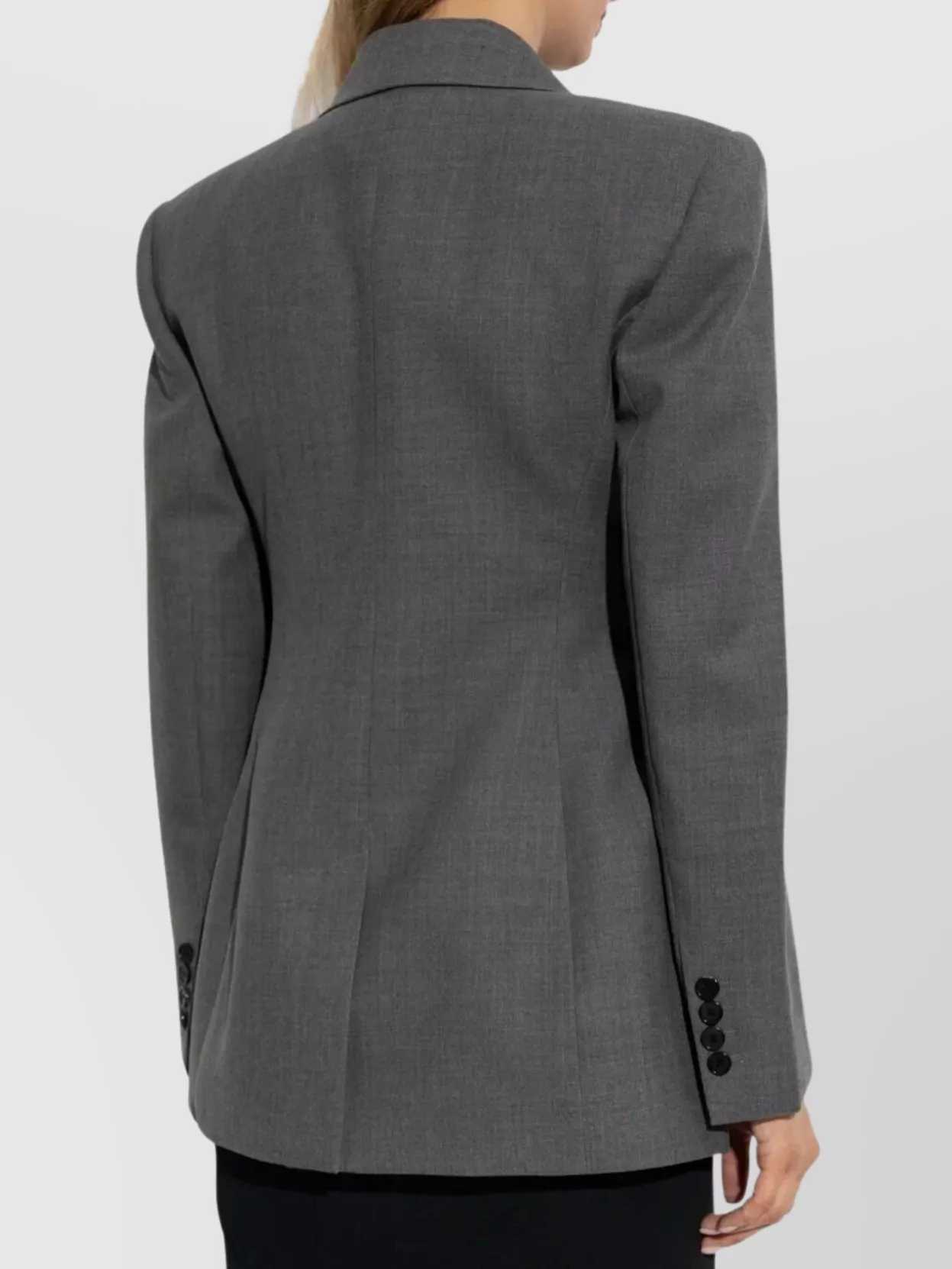 Givenchy Double-breasted Wool Structured Jacket Clothing In Gray
