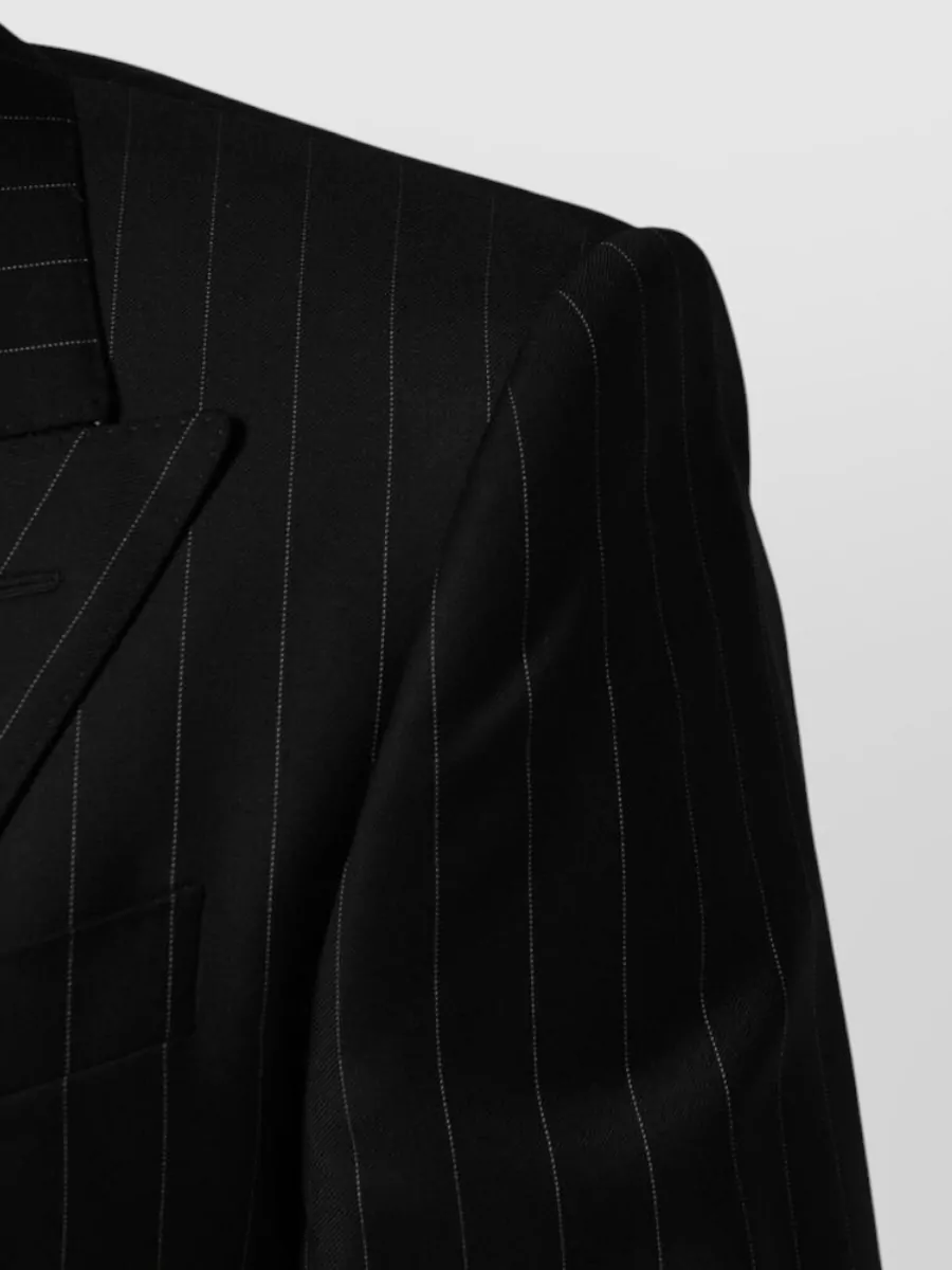 Dolce&Gabbana Virgin Wool Striped Double-Breasted Blazer