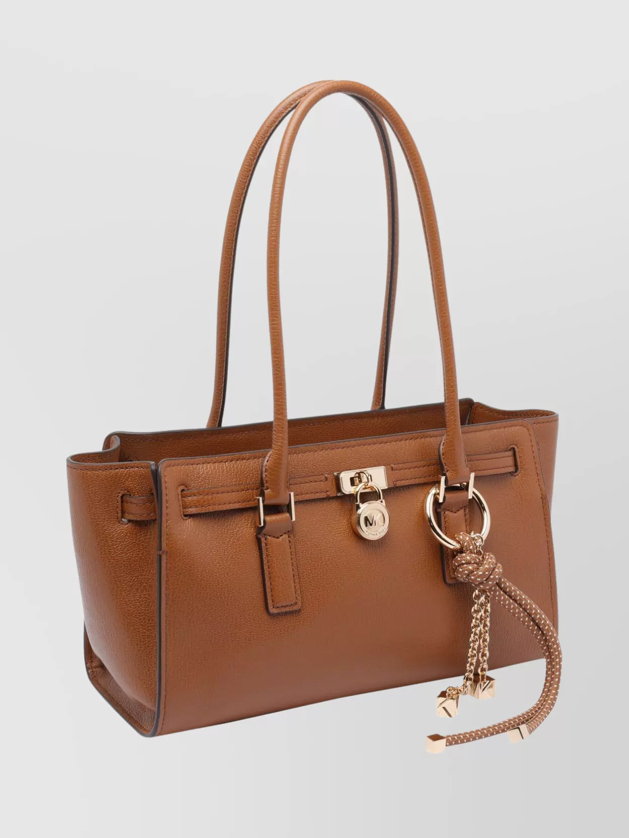 Michael Michael Kors Structured Leather Shoulder Bag With Gold Hardware