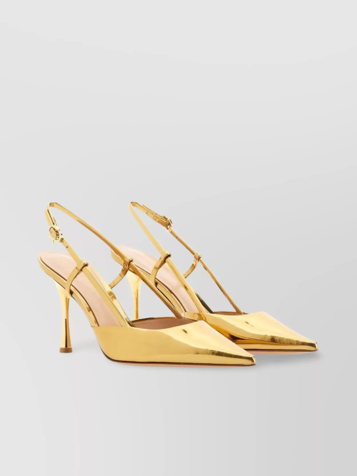 Gianvito Rossi "ascent" Slingback Pointed Toe Metallic Pumps