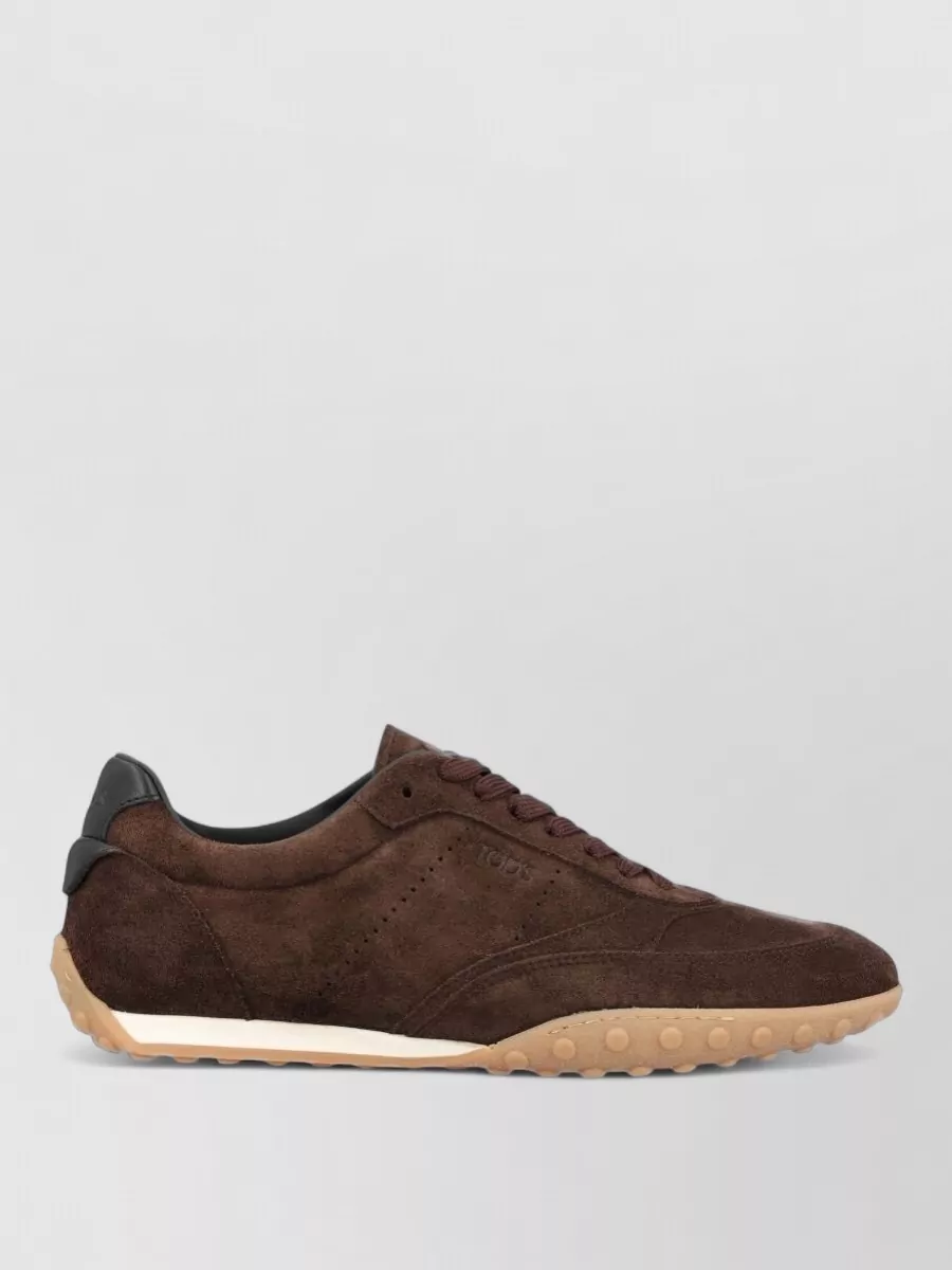 Tod's suede leather lace-up sneakers