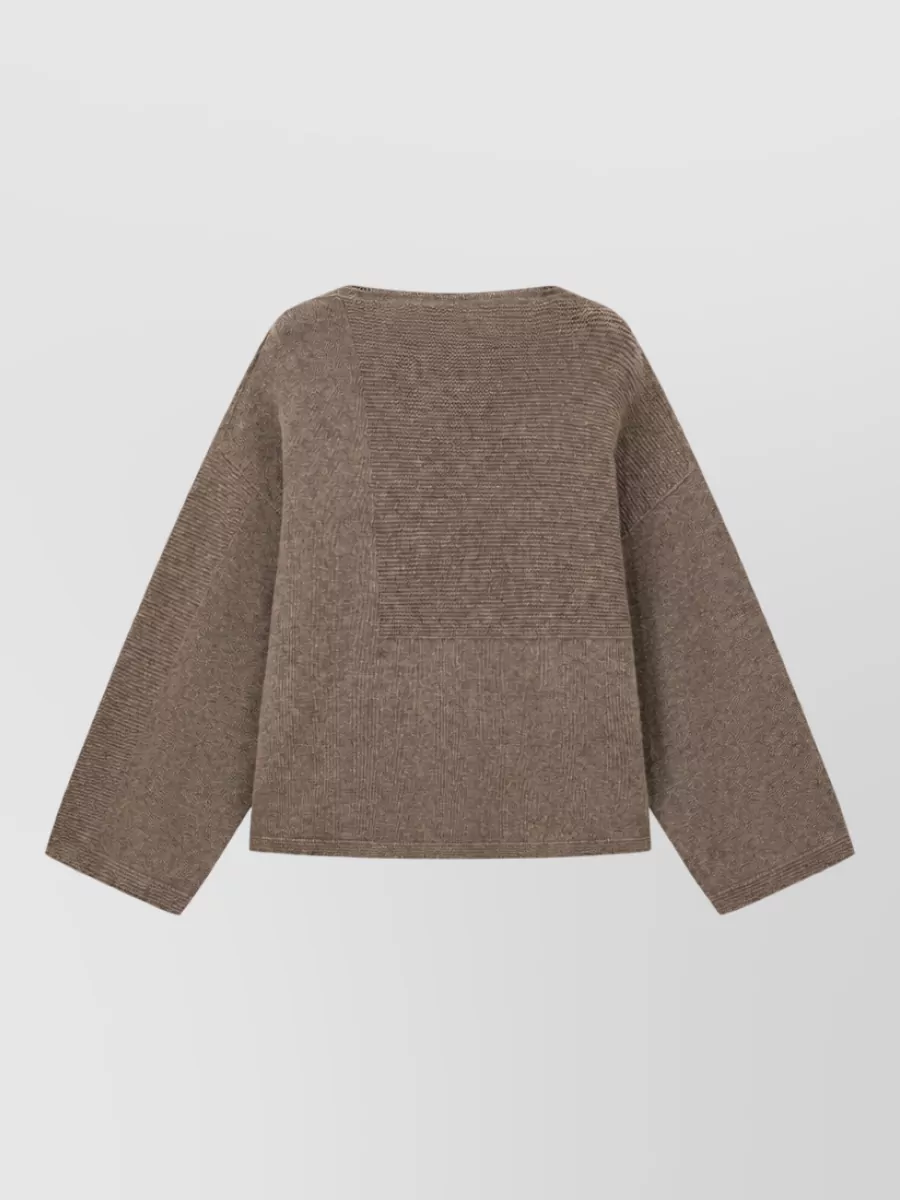 Emporio Armani Fine-Knit Boat Neck Wool Cashmere Sweater