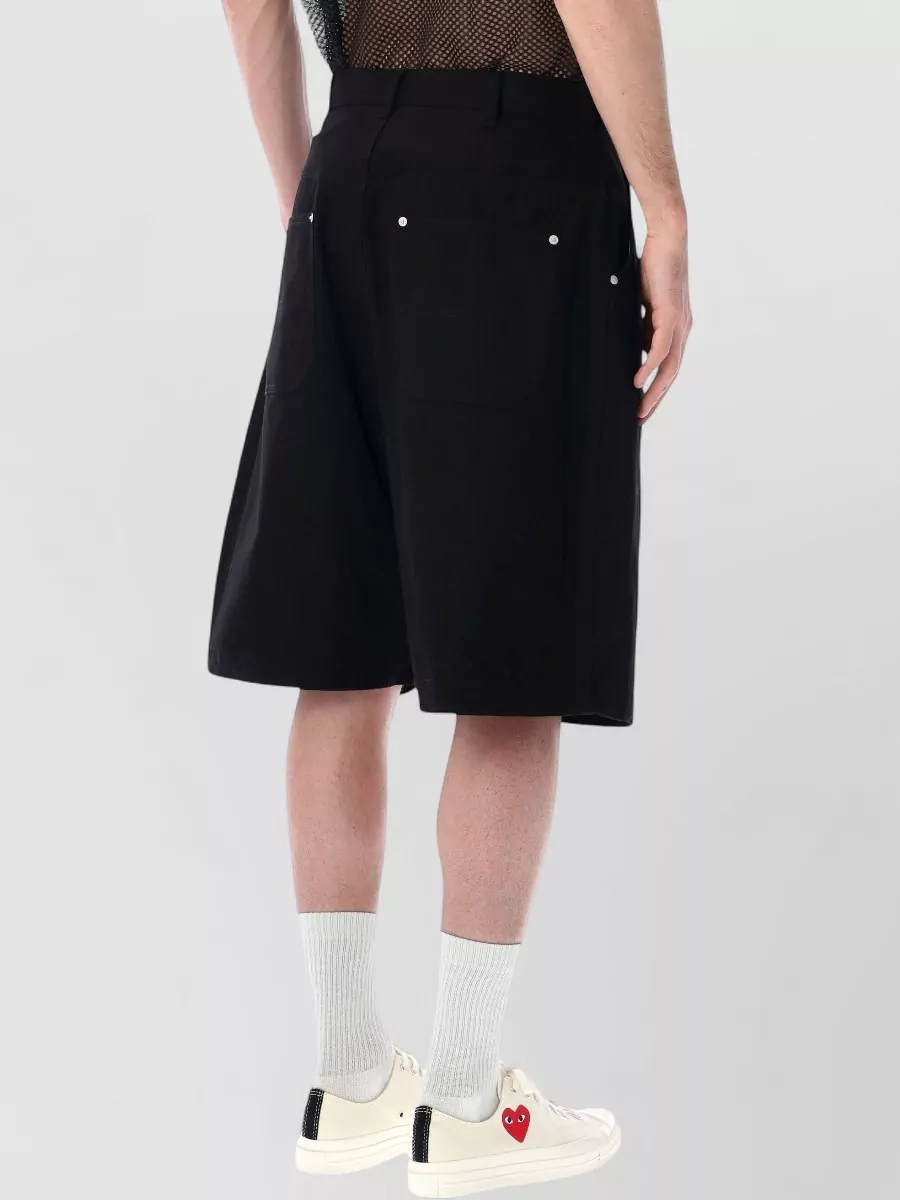 Comme Des Garçons Homme Cotton Pleated Bermuda Shorts