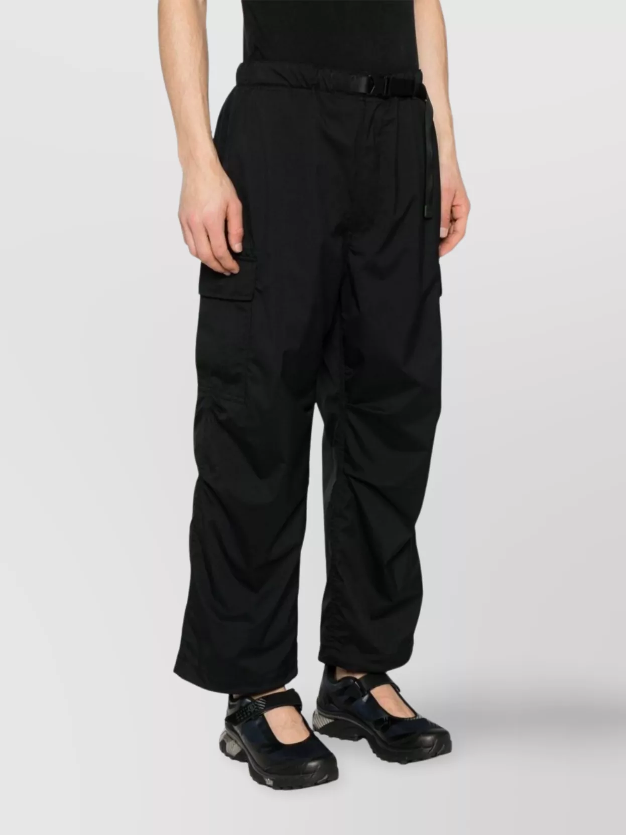 Comme Des Garçons Homme Cargo Pocket Wide Leg Trousers With Belt
