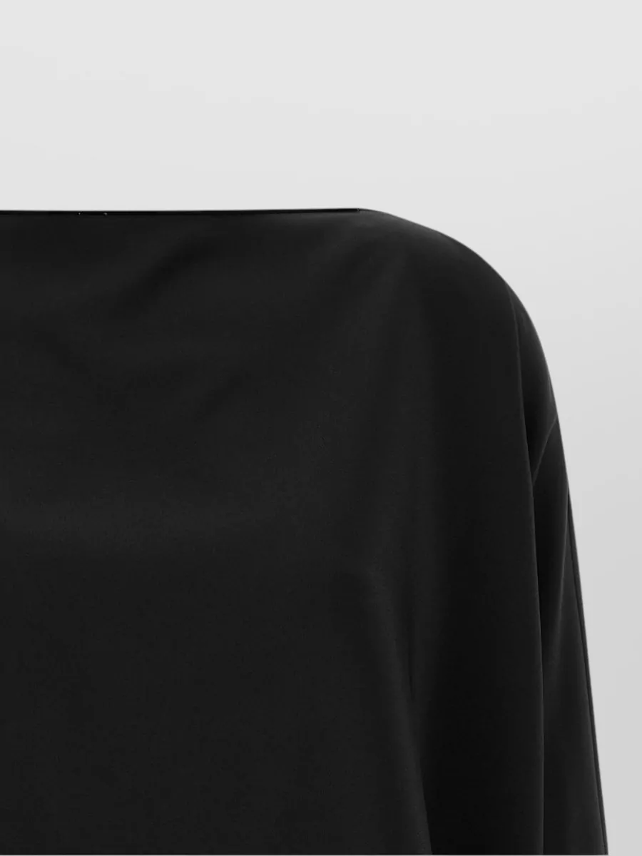 Gianluca Capannolo Feather-Trim Boat Neck 3/4-Sleeve Blouse