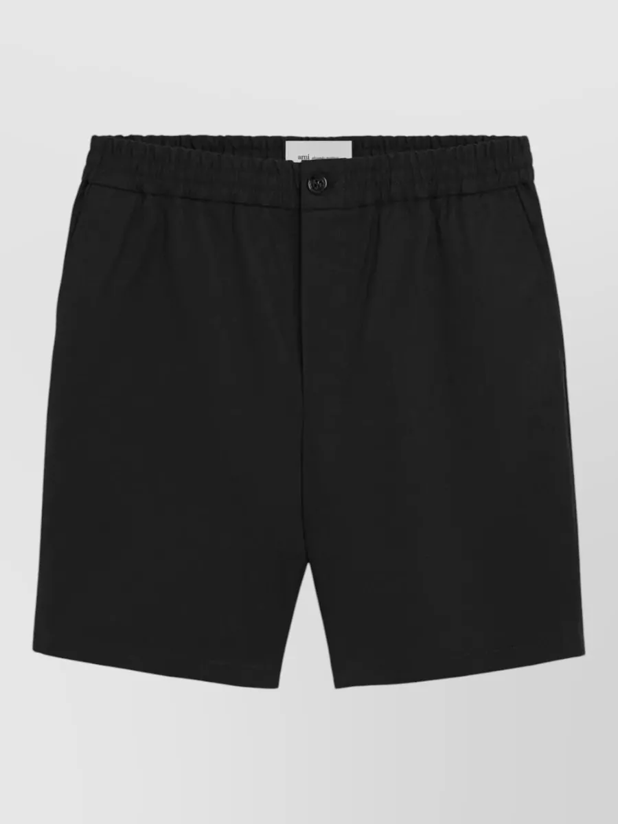 Ami Paris cotton elasticated waist shorts
