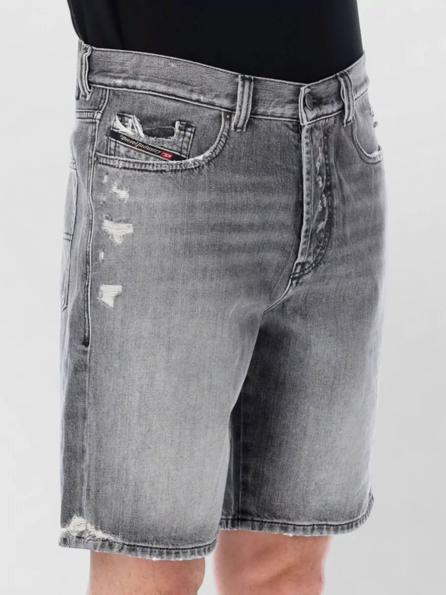 Diesel Denim Knee-Length Straight-Leg Bermuda Shorts