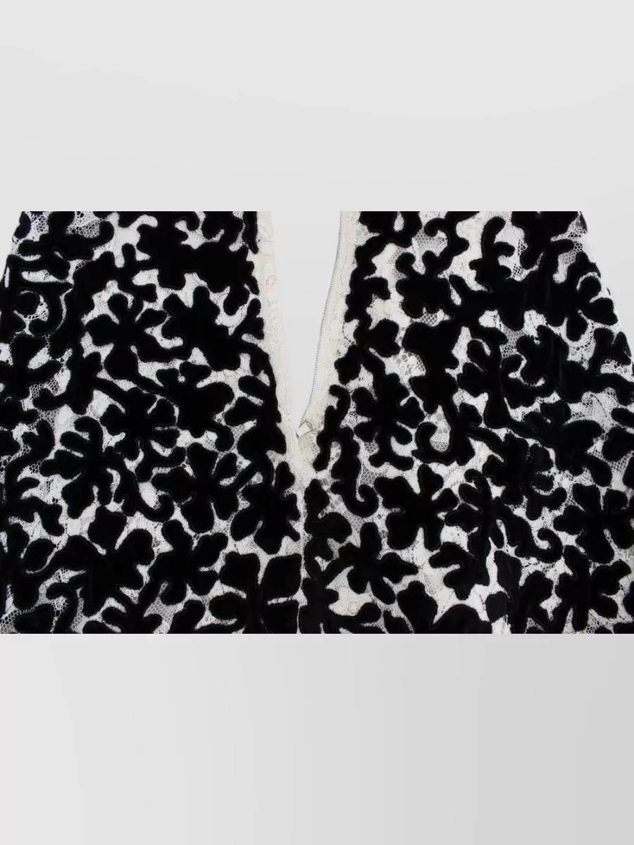 Dolce&Gabbana Silk Floral Lace Appliqué Maxi Dress