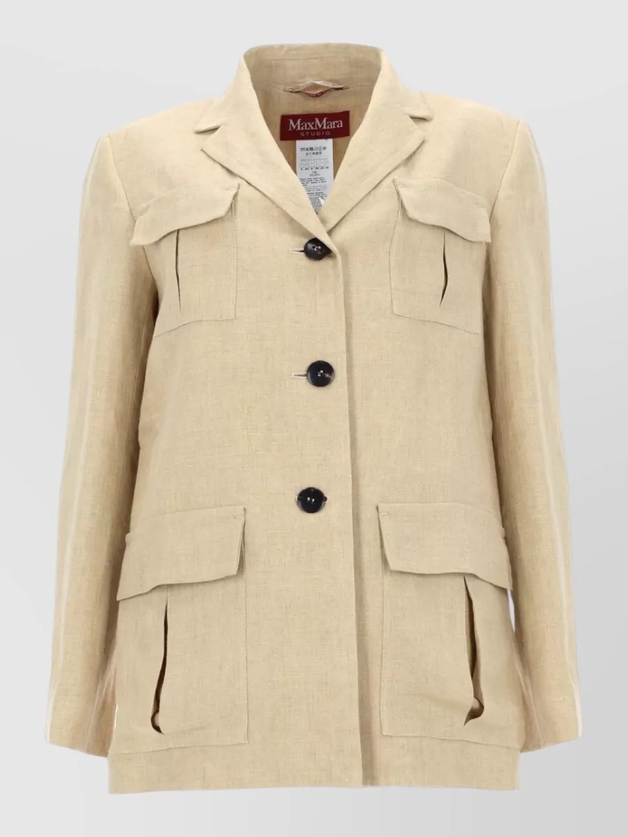 Max Mara Linen Single-breasted Suit Jacket