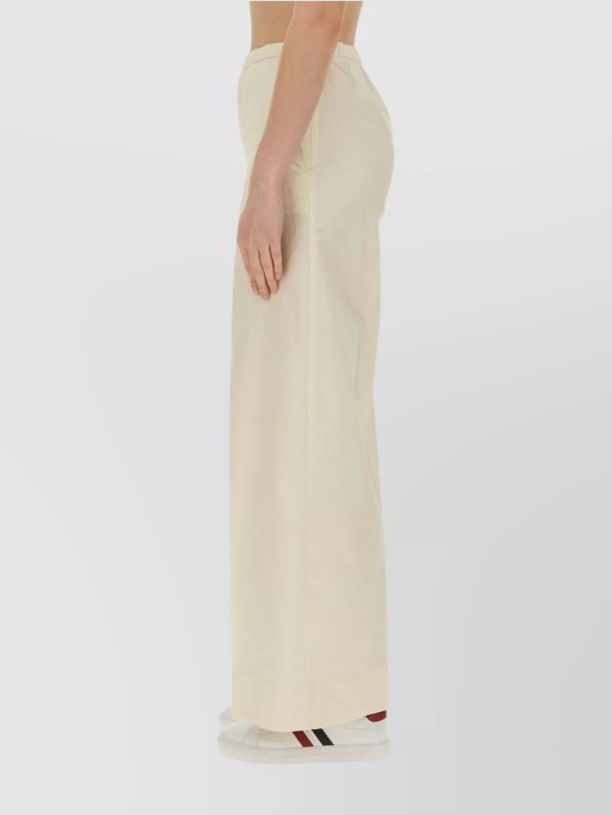 Moncler Wide Leg Trousers Button Detail