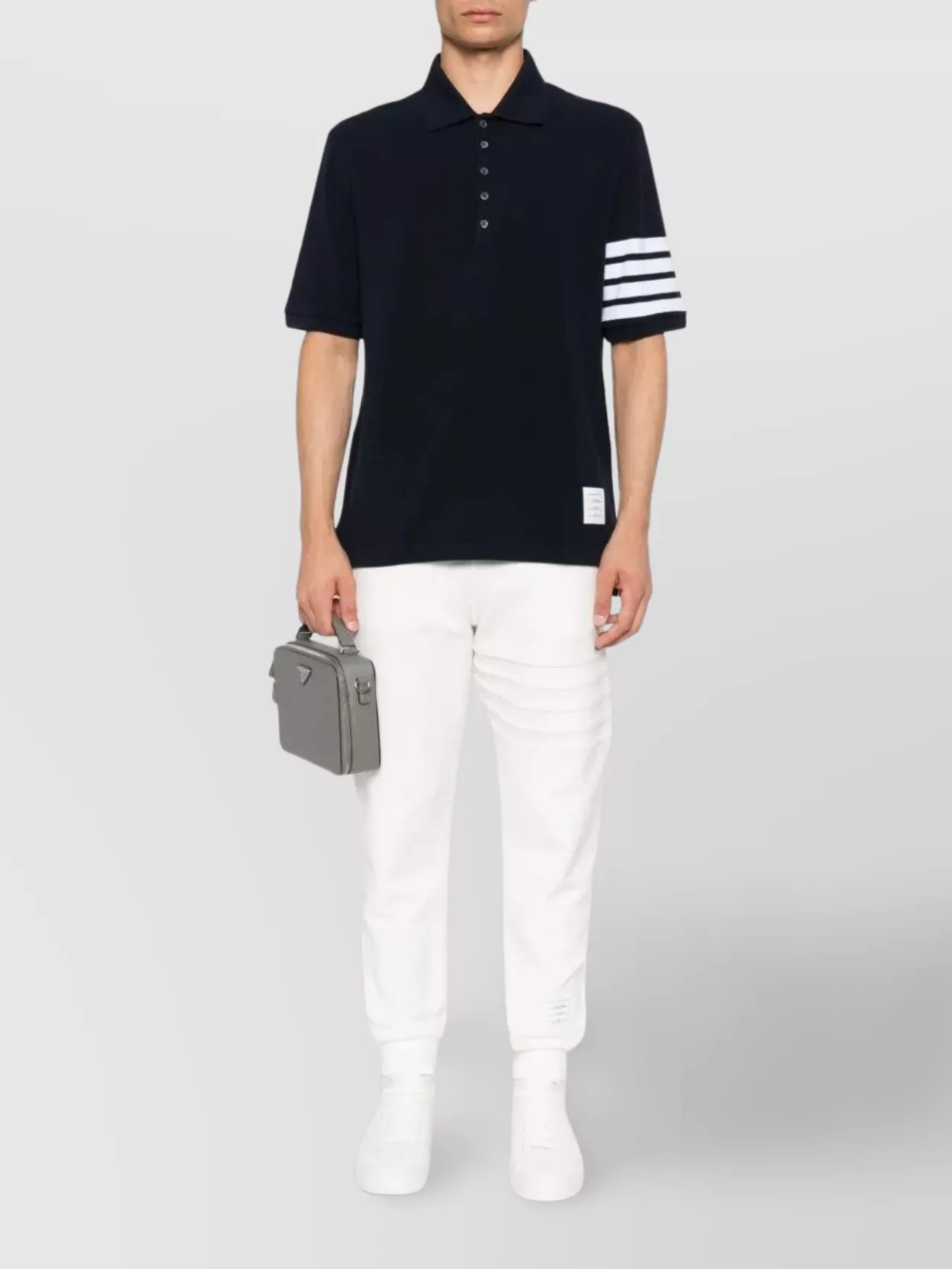 Thom Browne Cotton Short-Sleeve Polo Shirt