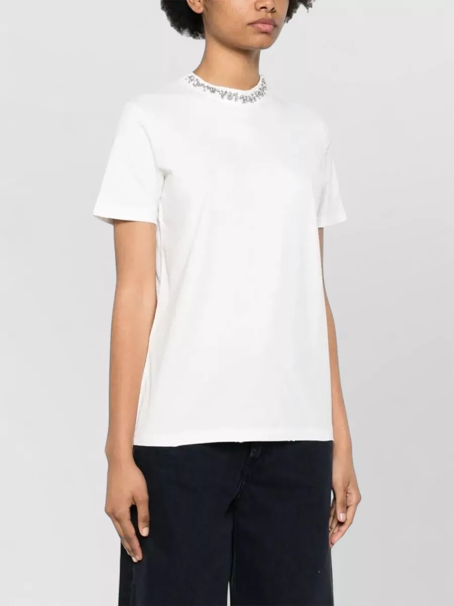 Golden Goose Regular T-Shirt Distressed Cotton Jersey Embroidery