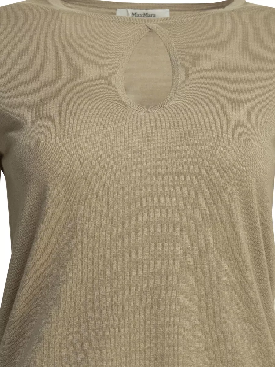 Max Mara Silk Cashmere Round Neck Knitted Top