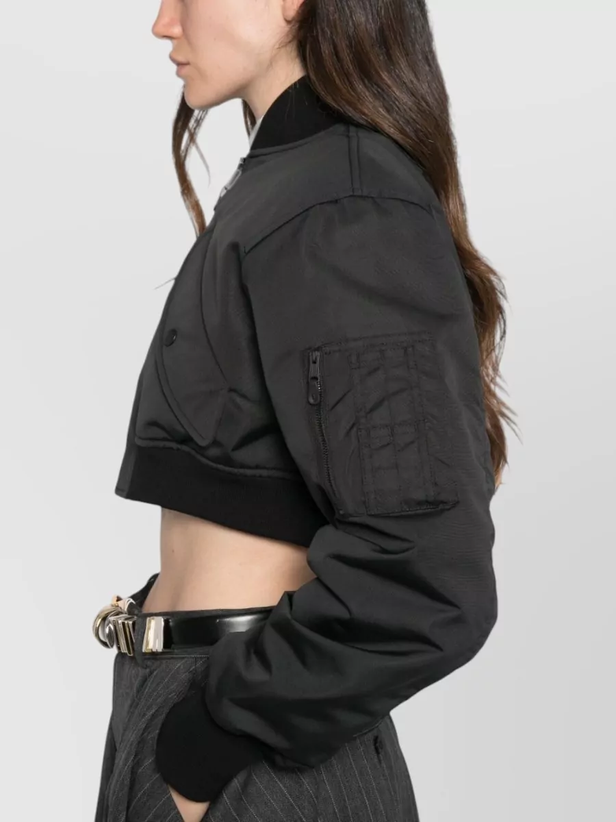 Balenciaga Cropped Bomber Jacket