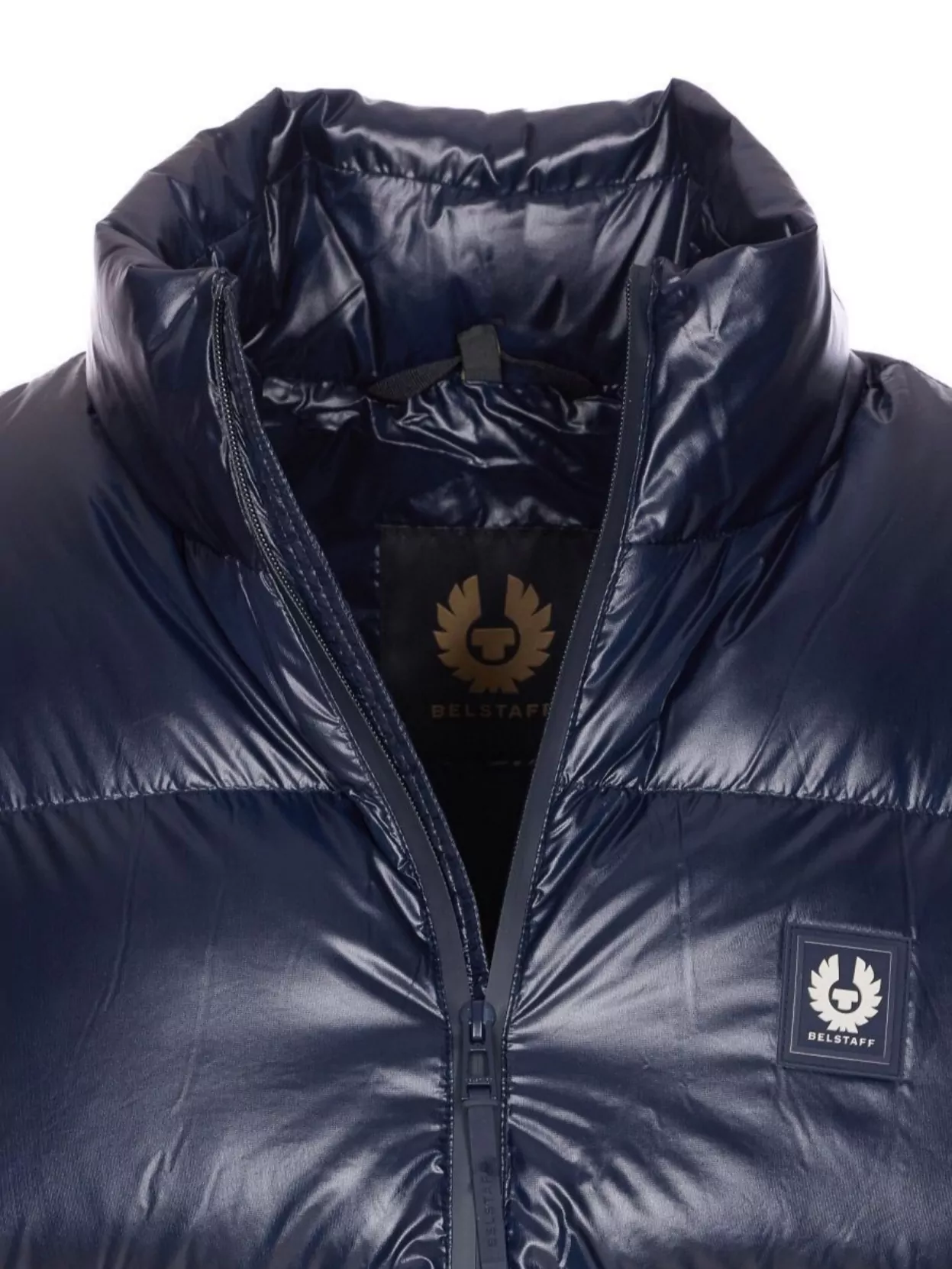 Belstaff High Collar Sleeveless Quilted Jacket With Pockets